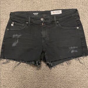 AG Grey Distressed Shorts